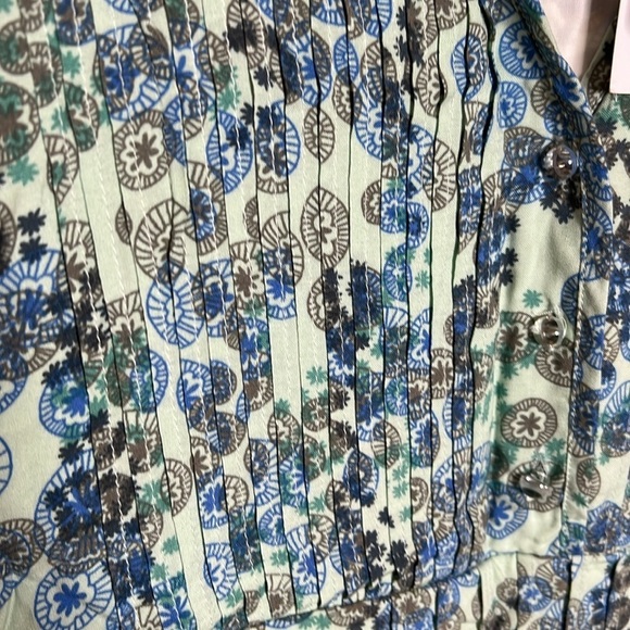 Carve Designs Vengeful Blue V-Neck Flutter Cap Sleeve Dress Sand Dollars Size 4 - Picture 8 of 11